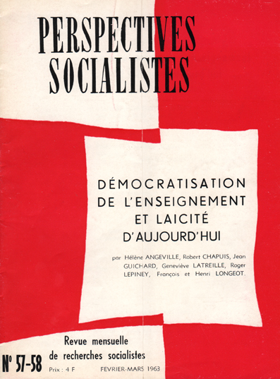 Couverture Perspectives Socialistes N°57-58, Février-Mars 1963