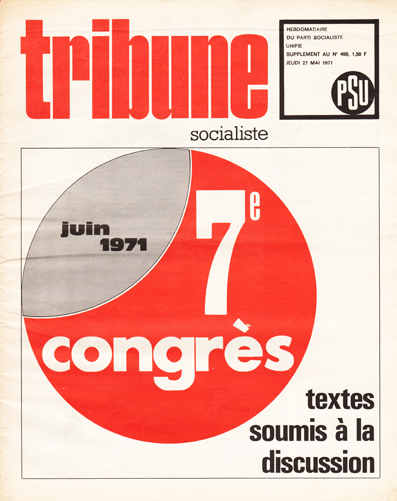 Tribune Socialiste supplément au N°498, 27 Mai 1971